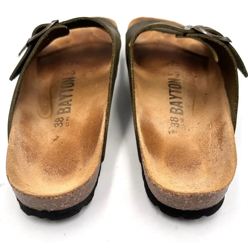 BAYTON Women's Atlas Sandals musk green leather - SIZE 7 wmn